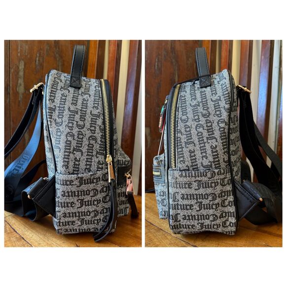 NWT Juicy Couture Rosie Mini Backpack Black - Picture 3 of 9